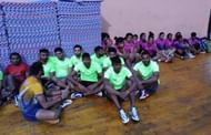 Kabaddi players sit idle at the Indira Gandhi Stadium in New Delhi (Image credit - Vivek Tripathi and Sportstar)