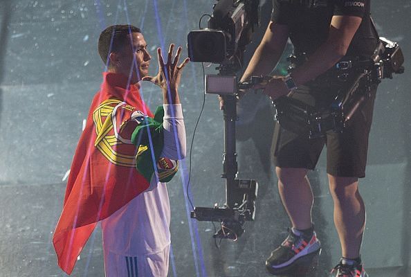 Real Madrid Celebrate After Victory In The Champions League Final Against Liverpool