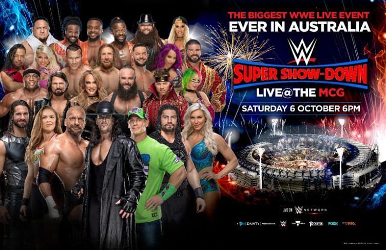 Melbourne will be the centre of the WWE universe later this year when the wrestling spectacular, WWE Super Show-Down, comes to the Melbourne Cricket Ground