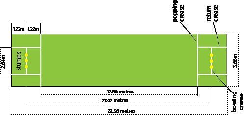 The Cricket Pitch measurements