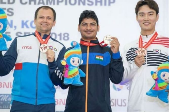 Om Prakash Mitharwal wins Gold in 50m Pistol Event at Changwon