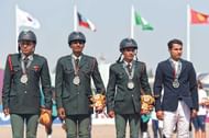 the Indian menâs team of Ashish Malik, Jitender Singh, Mirza and Rakesh Kumar too came home with silver after scoring 121.30 in the finals