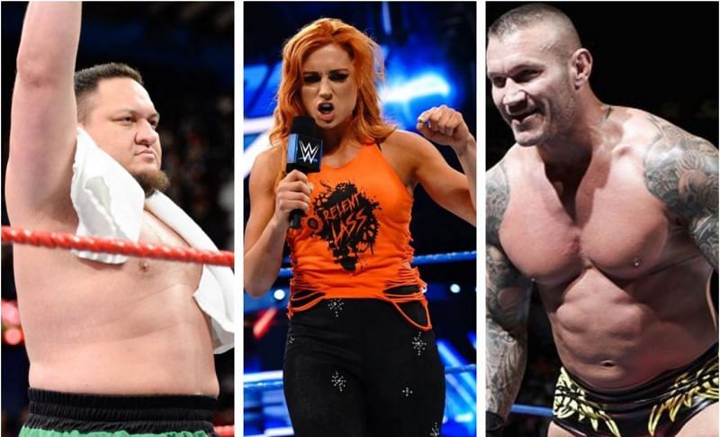 Randy Orton, Samoa Joe and Becky Lynch