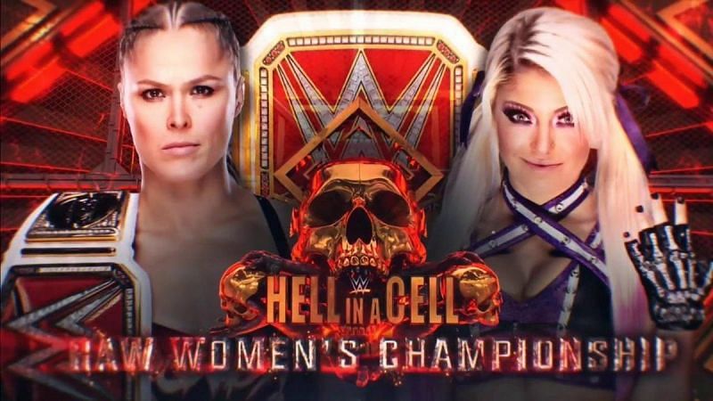 Ronda Rousey defends her Raw Women&#039;s Championshipagainst Alexa Bliss at Hell in a Cell