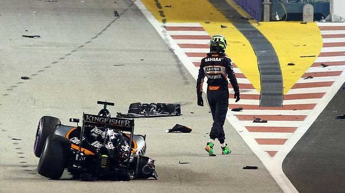 Hulkenberg and his battered Force India