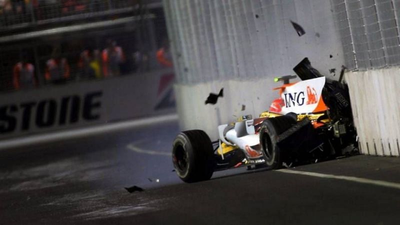 Nelson Piquet&#039;s crash in the 2008 race