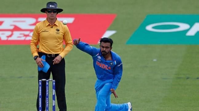 Image result for kedar jadhav bowling