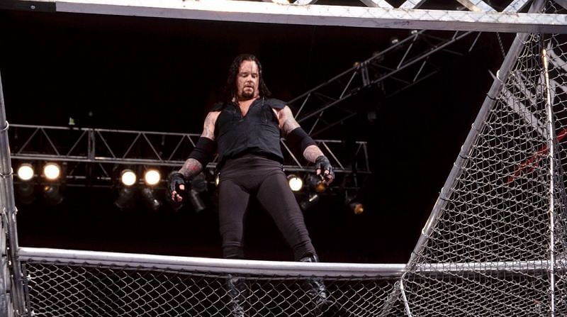 The most famous Hell in a Cell encounter between The Undertaker and Mick Foley