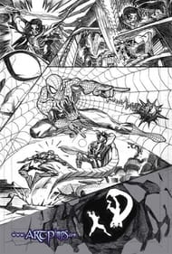 Rare Marvel vs. WCW Concept Art: Sting vs. Spiderman (2) - By J.J. Kirby