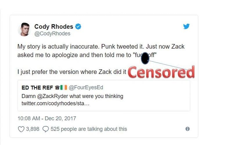 Cody was involved in the hilarious misunderstanding with Zack Ryder last year