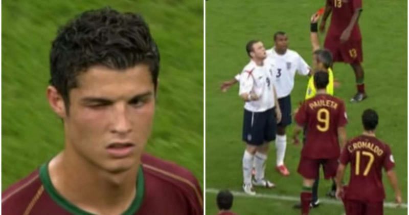 Image result for Ronaldo Infamously Winks at Wayne Rooney