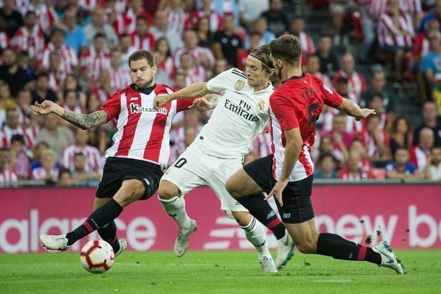 Modric wasn&#039;t given a moment of breathing space by Bilbao