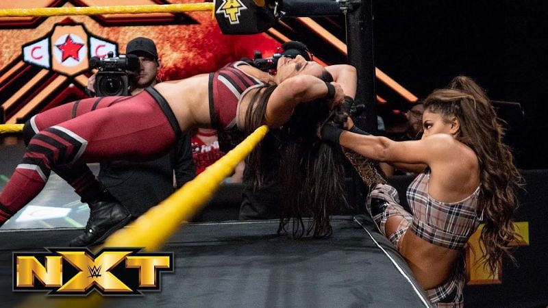 Image result for dakota kai and deonna purrazzo vs lacey evans and aliyah