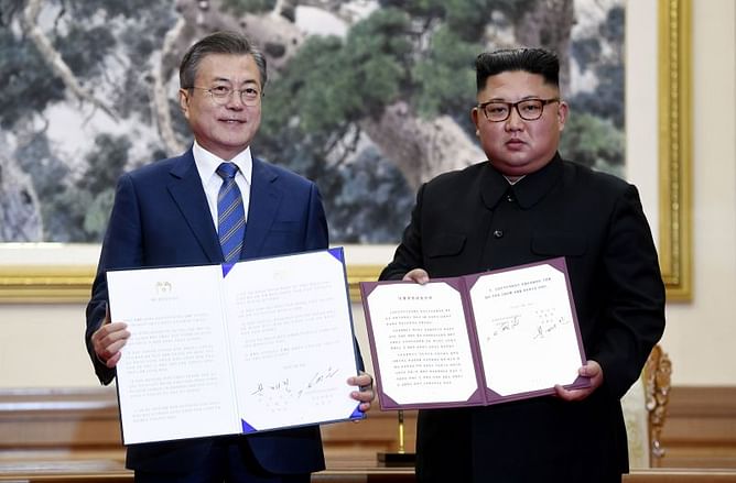 The Latest: Trump welcomes 'tremendous progress' with NKorea