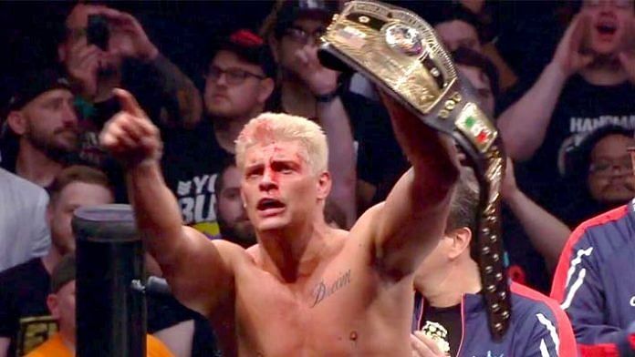 Cody following his historic NWA World Title win 
