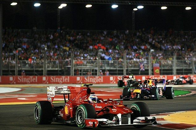 Alonso led Vettel throughout the race to claim a famous victory