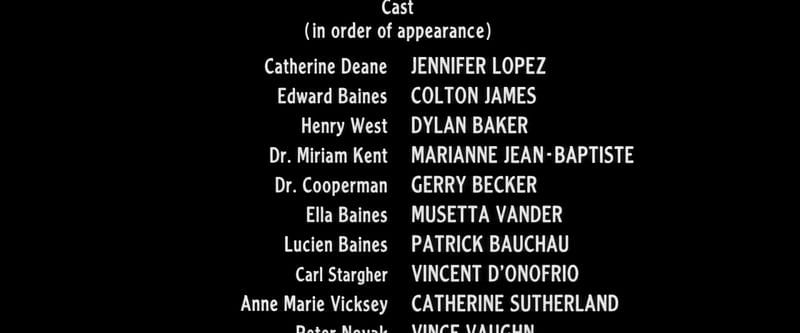 End credits of a movie
