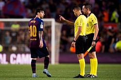 Twitter reacts as Messi refuses to shake hands with referees after draw with Girona