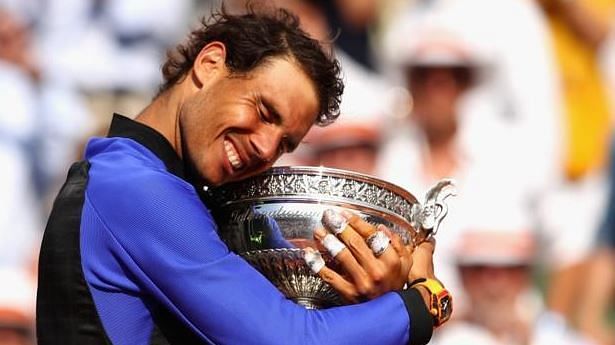 Nadal with the French Open trophy