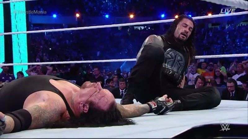 The Undertaker lost a match at WrestleMania against Roman Reigns