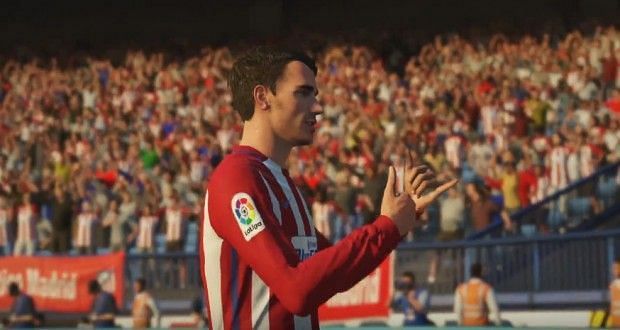 Griezmann celebrating in FIFA 19