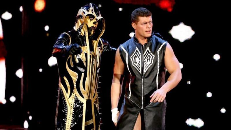 Goldust (left) with Cody Rhodes (right) 