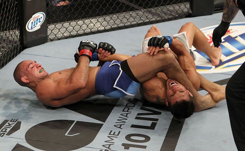 The straight armbar is a common arm submission in the UFC