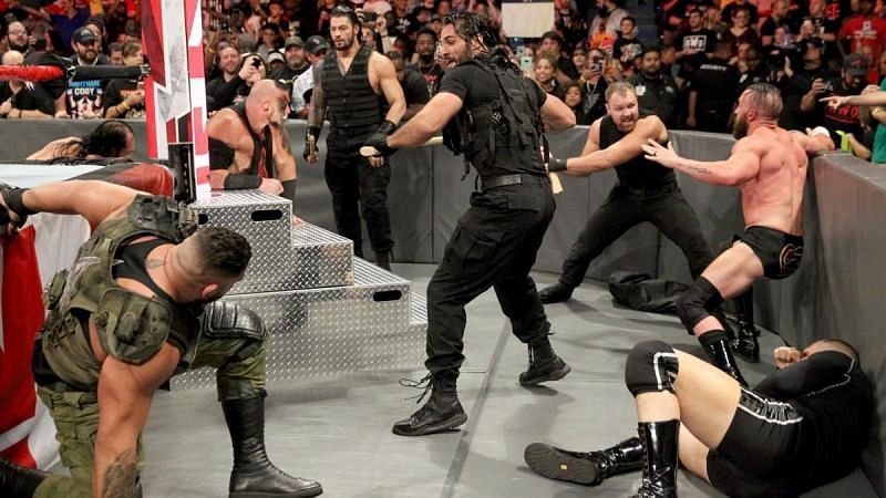 Shield attacks the heel RAW roster