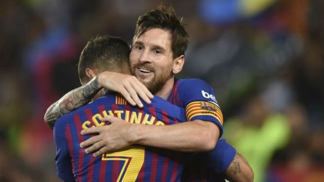 Coutinho lauds 'unpredictable' Messi