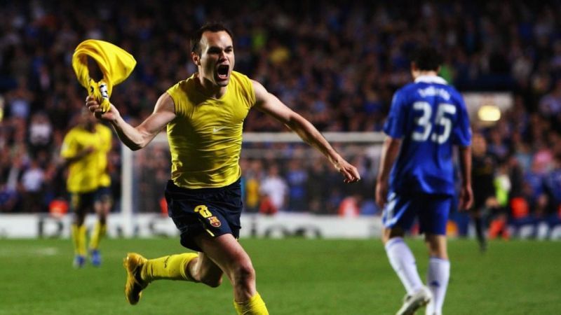 Image result for iniesta goal vs chelsea