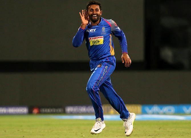 Shreyas Gopal was on fire against RCB at Sawai Mansingh Stadium last season