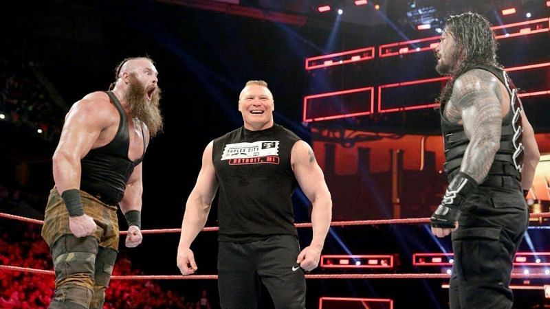 Brock Lesnar, Bruan Strowman, Roman Reigns,