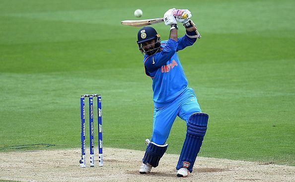 Enter captioDhoni and Dinesh Karthik were involved in a crucial partnership
