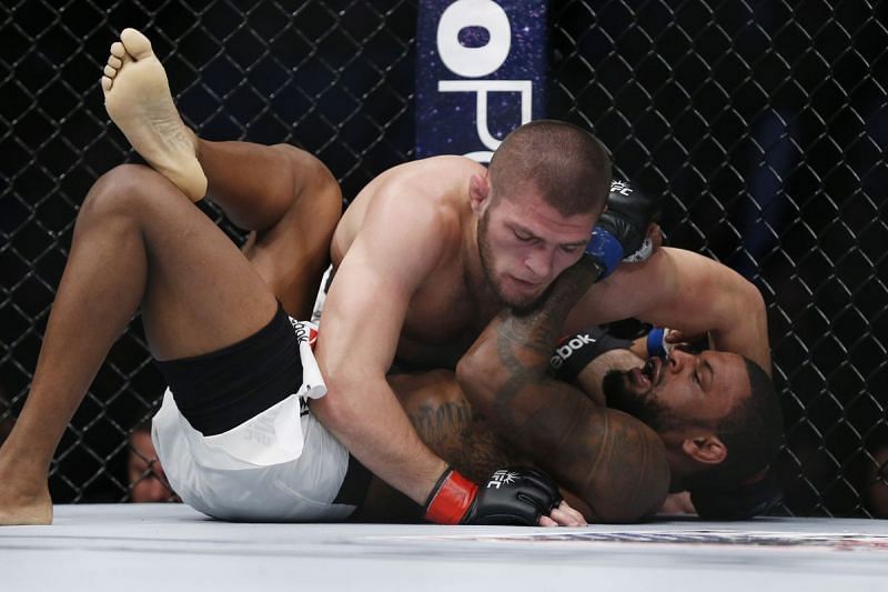 Khabib mauled Michael Johnson before submitting him at UFC 205