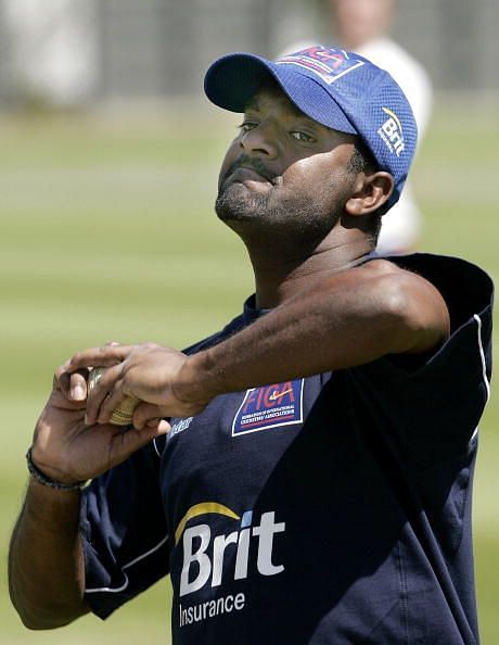 Sri Lankan Muttiah Muralitharan Gets A Practice S