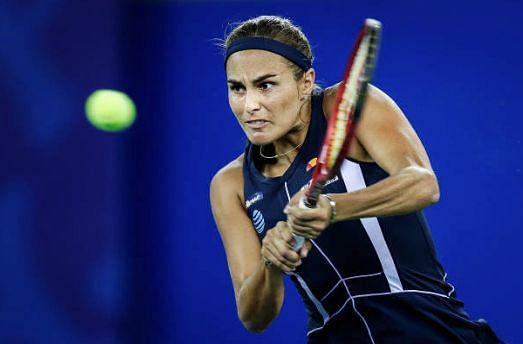 Monica Puig uses her forehand to dominate Caroline Wozniacki with numerous winners that gave her the win at the Wuhan Open