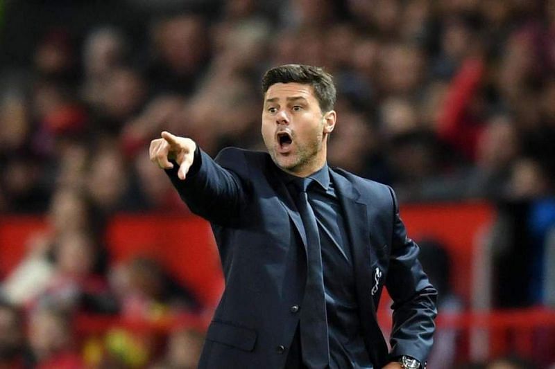 Pochettino During Manchester United Vs Tottenham Hotspur. Matchday 3 of the Preamier League.