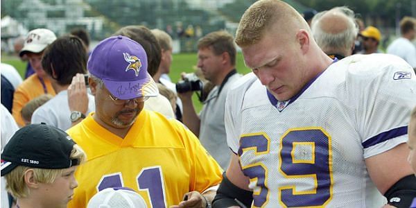 Lesnar with the Vikings