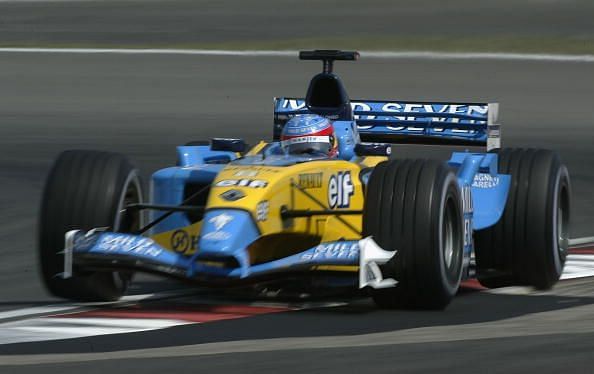Alonso of Spain and Renault in action