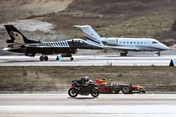 Watch: Drag Race between an F1 car, F-16 Jet, Superbike and Supercars.