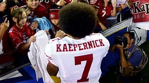 Kaepernick selling jerseys with '#IMWITHKAP' and the number seven