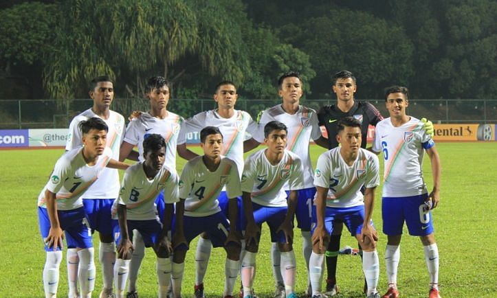 The Blue colts playing in the AFC U16 Championship