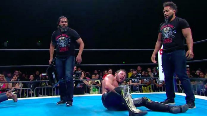 The Tonga brothers--better known as the Guerrillas of Destiny--turn on their Bullet Club leader Kenny Omega.