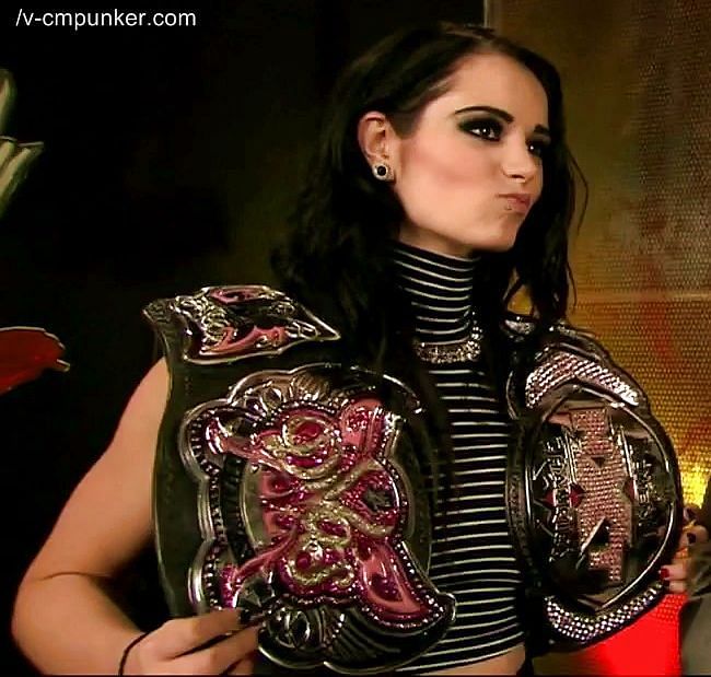 Paige as the WWE Divas and NXT Women&#039;s Champion 