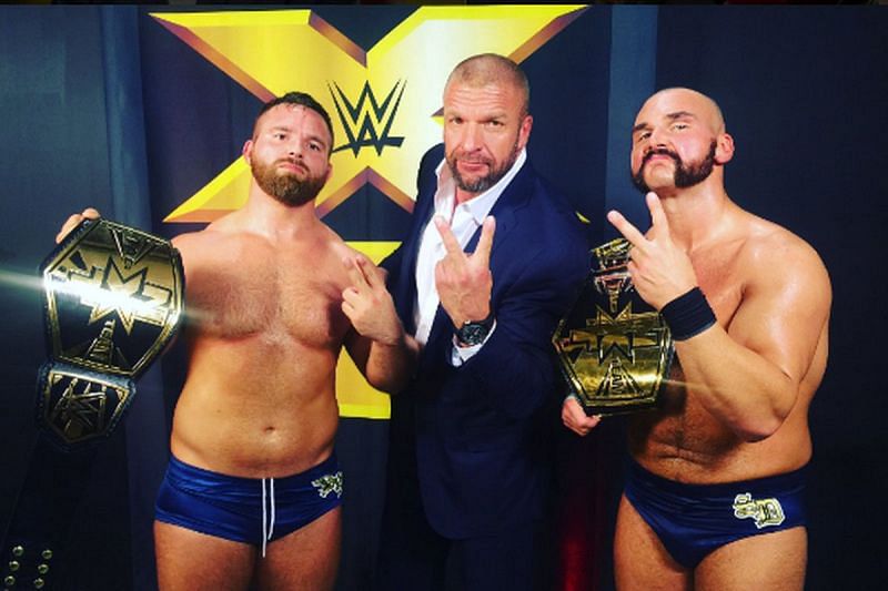 The Revival won the NXT Tag Team championship belts twice