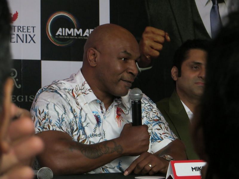 Mike Tyson addresses Indian Media at the K1L Press Conference