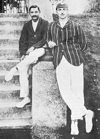 Ranji with his famous Sussex companion C B Fry