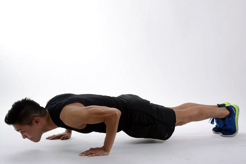 Push-ups are very effective in toning the shoulders