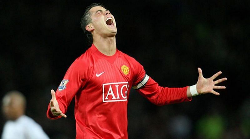 Cristiano Ronaldo for Manchester United back in 2008