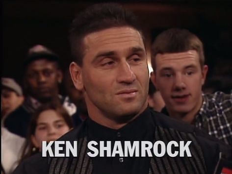 Ken Shamrock is being interviewed by The King